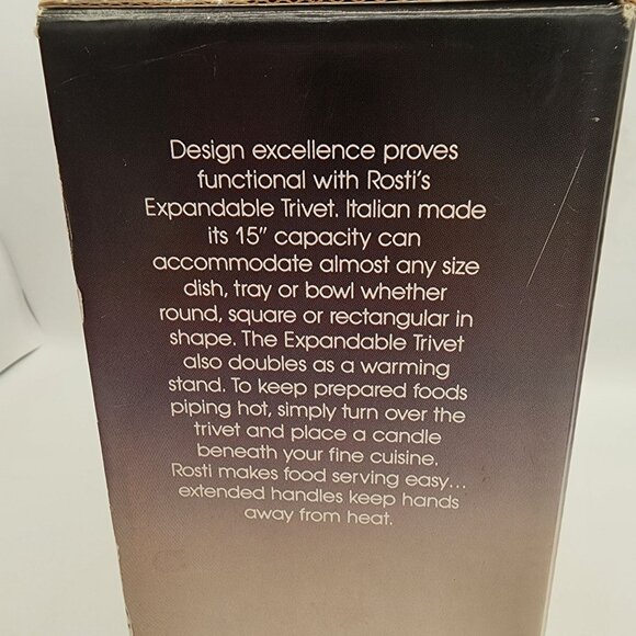 Rosti Expandable Trivet 15-Inch Italian Made For Any Dish Tray Or Bowl Holiday - Picture 3 of 10